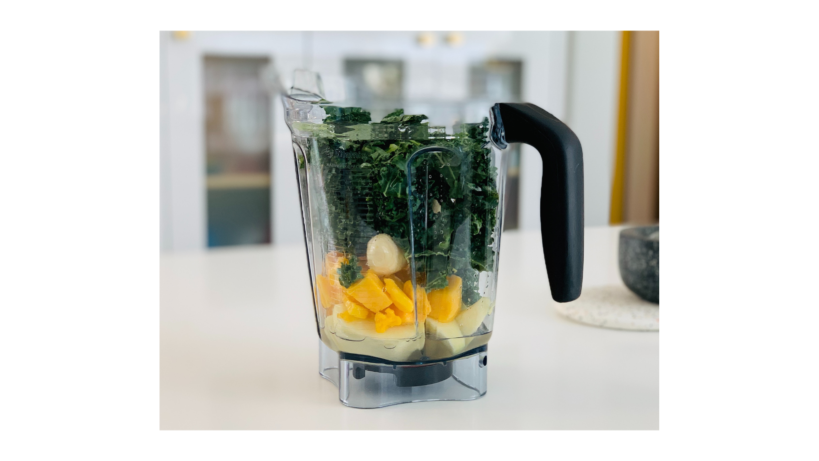 assorted vegetables in a blender, for juicing to detoxify the body.