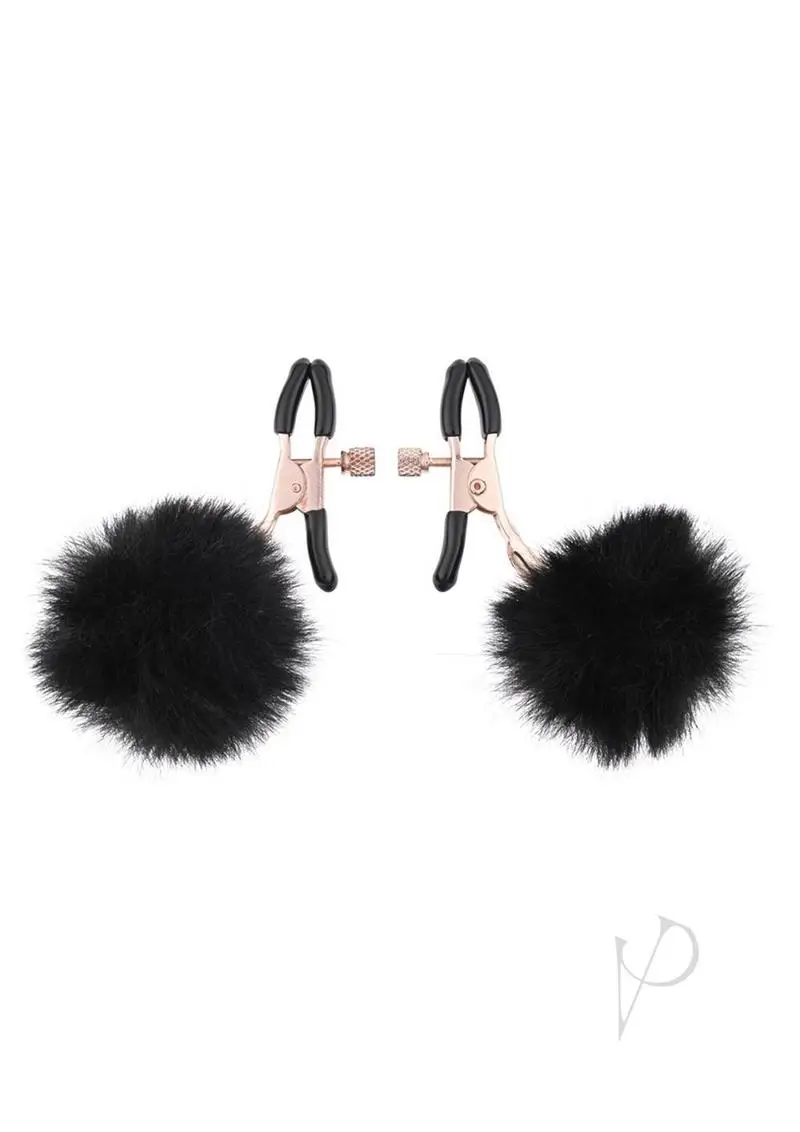 Sex & Mischief Puff Nipple Clamps Black/Rose Gold