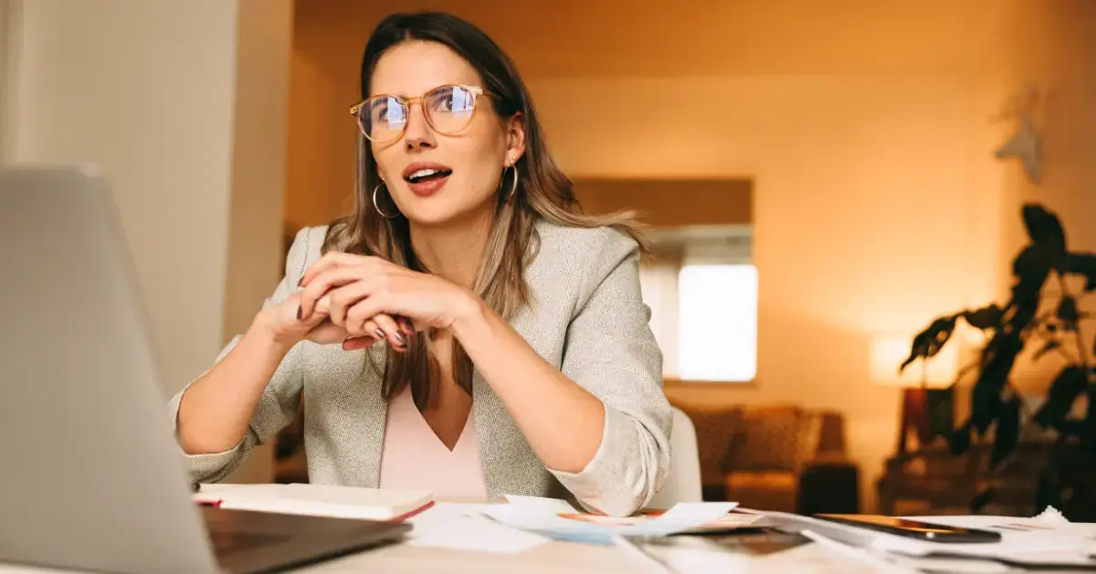 Woman meeting with a tax professional about a collection appeals program request.