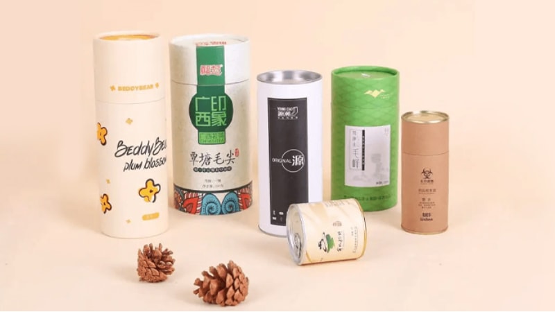Different types of paper tube packaging