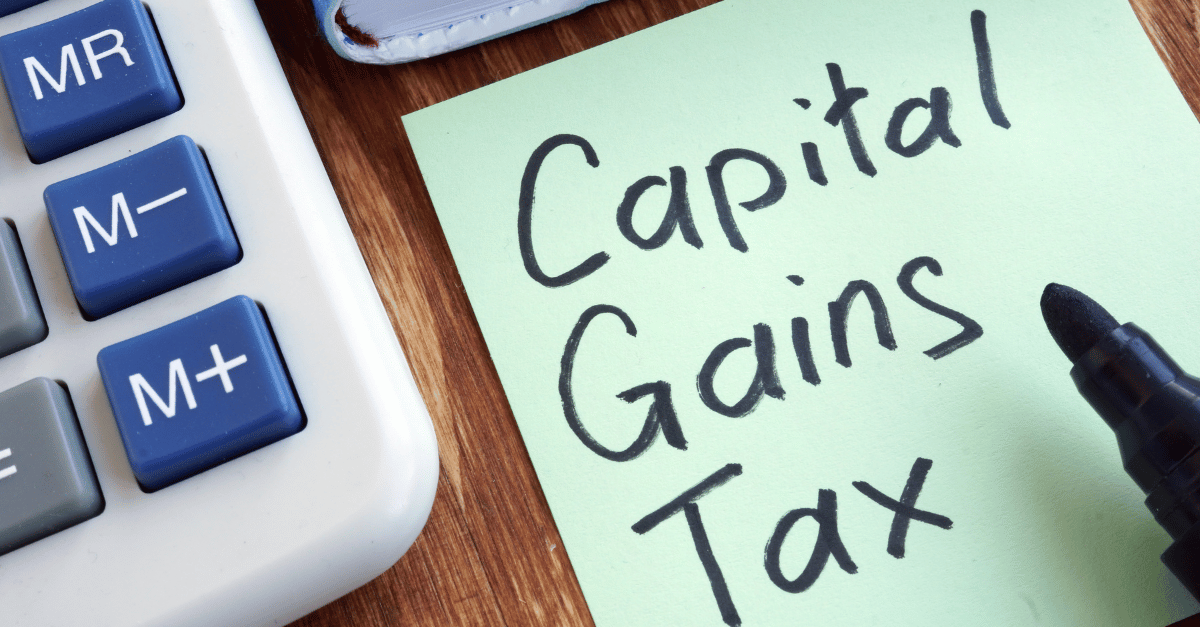 An image showing capital gains tax