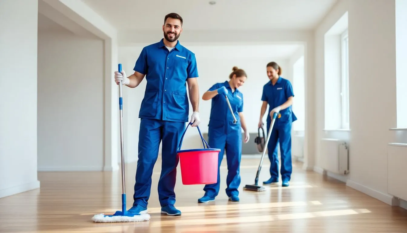 How To Get Security Deposit Back: Complete Guide For Tenants 2 professional cleaners are diligently working in an empty apartment, with cleaning supplies. Maintaining the property's condition is important for tenants