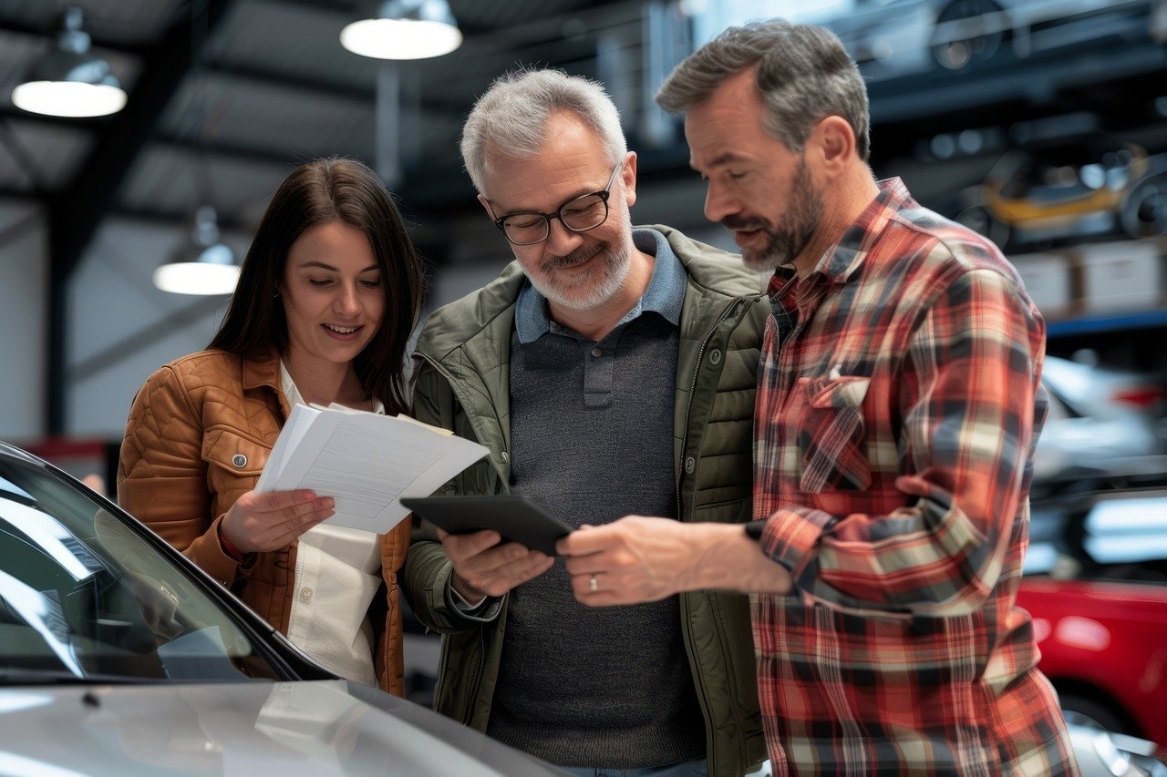 Three people are reviewing documents at the car, source pixabay.com Three people are reviewing documents at the car, source pixabay.com