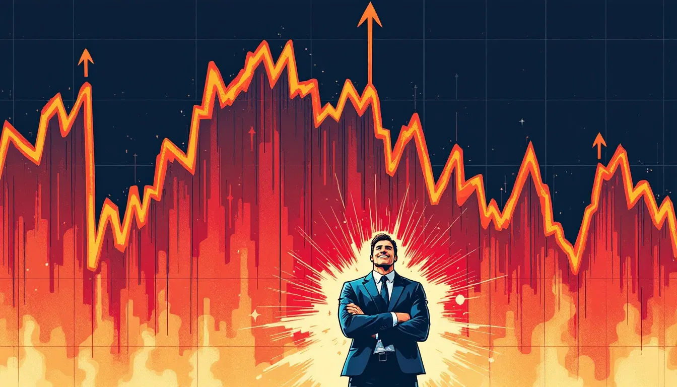 A chart showing stock market volatility during downturns, illustrating market fluctuations.