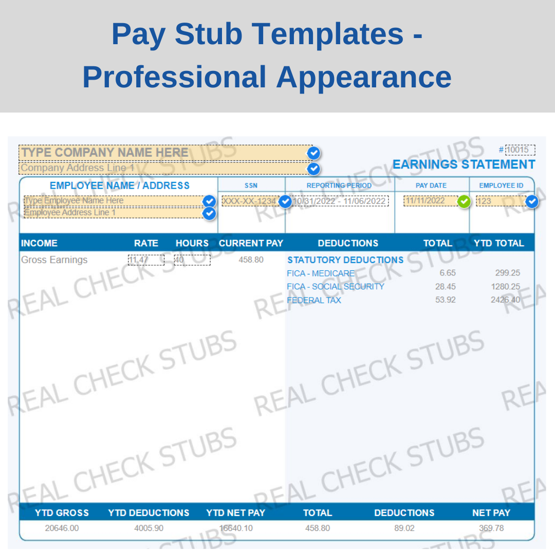 Both the employer and the employee can enjoy professional pay stubs.