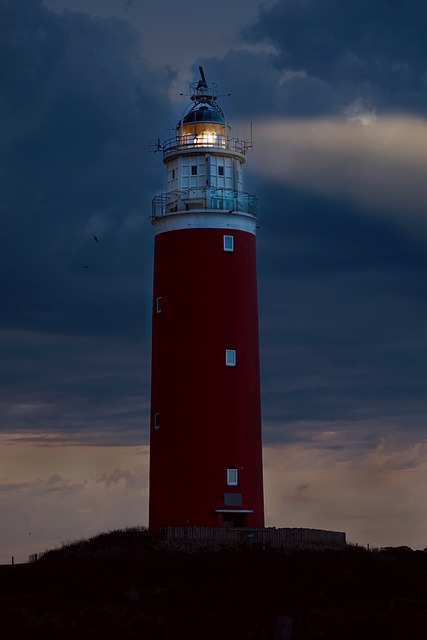lighthouse, evening, beacon