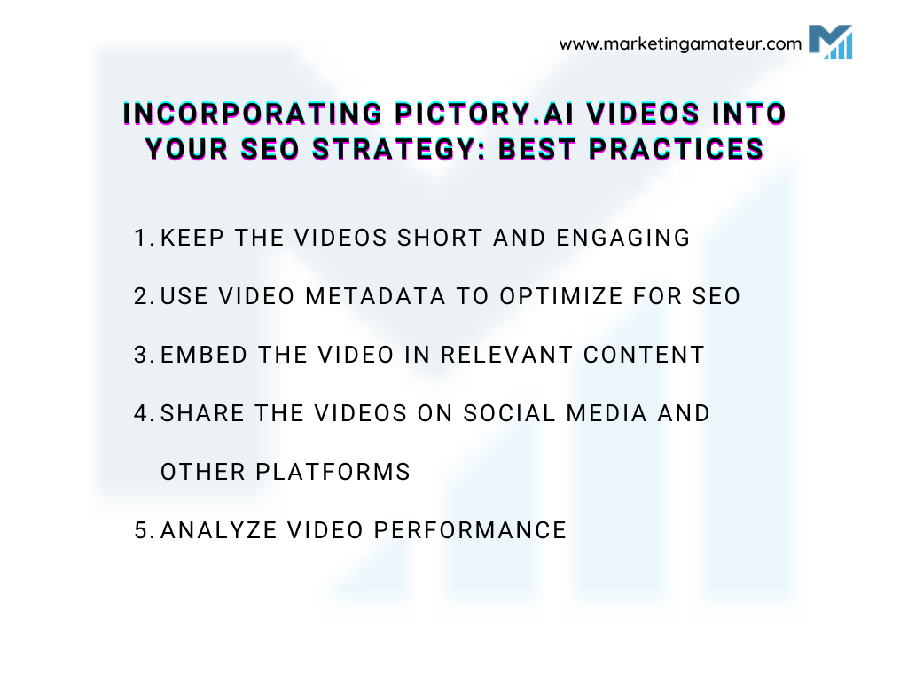 Incorporating Pictory.ai Videos into Your SEO Strategy: Best Practices