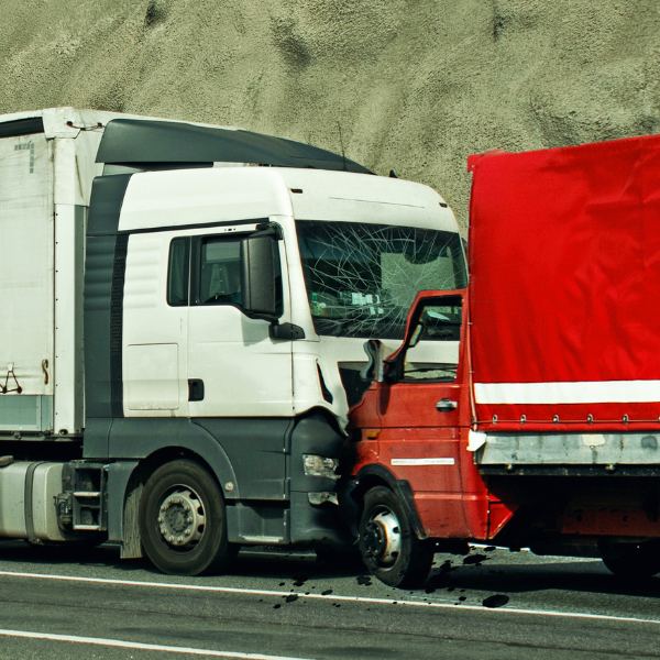 Image showing two trucking industry parties involved in a truck accident.