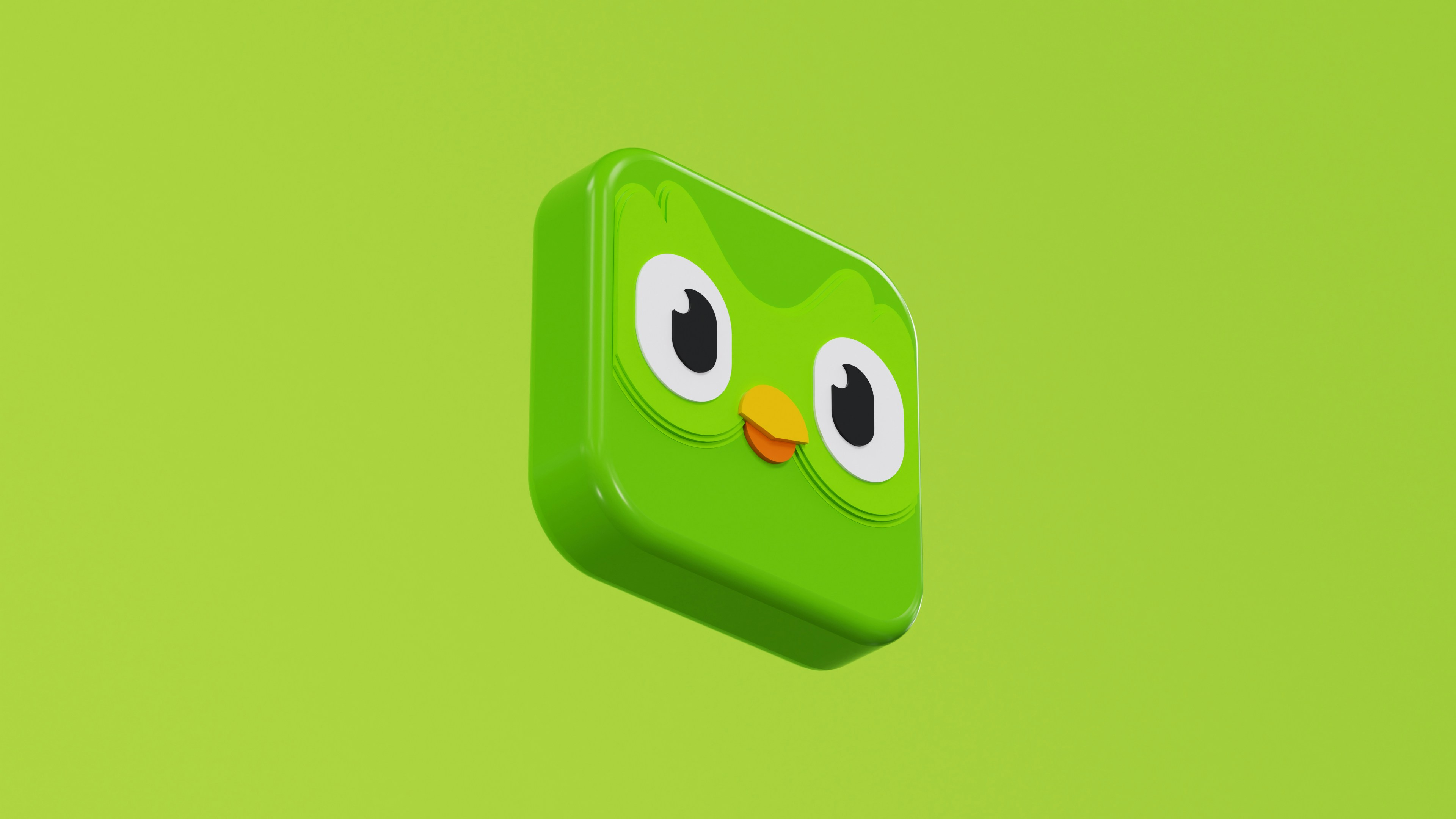 Duolingo logo with a green owl