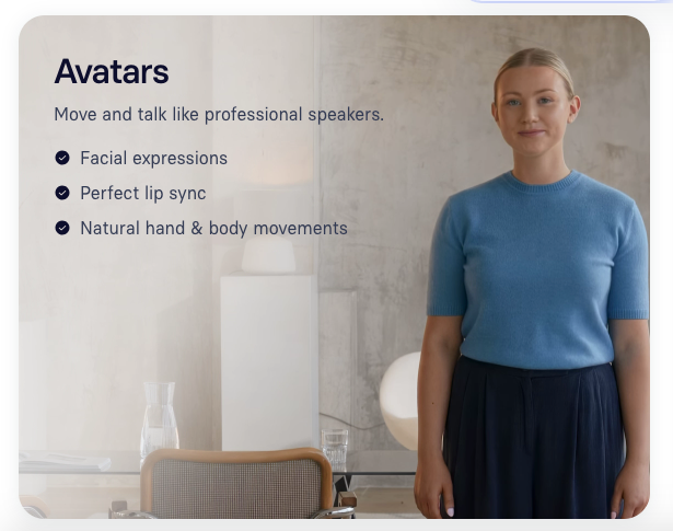 Synthesia 3.0 Avatar feature