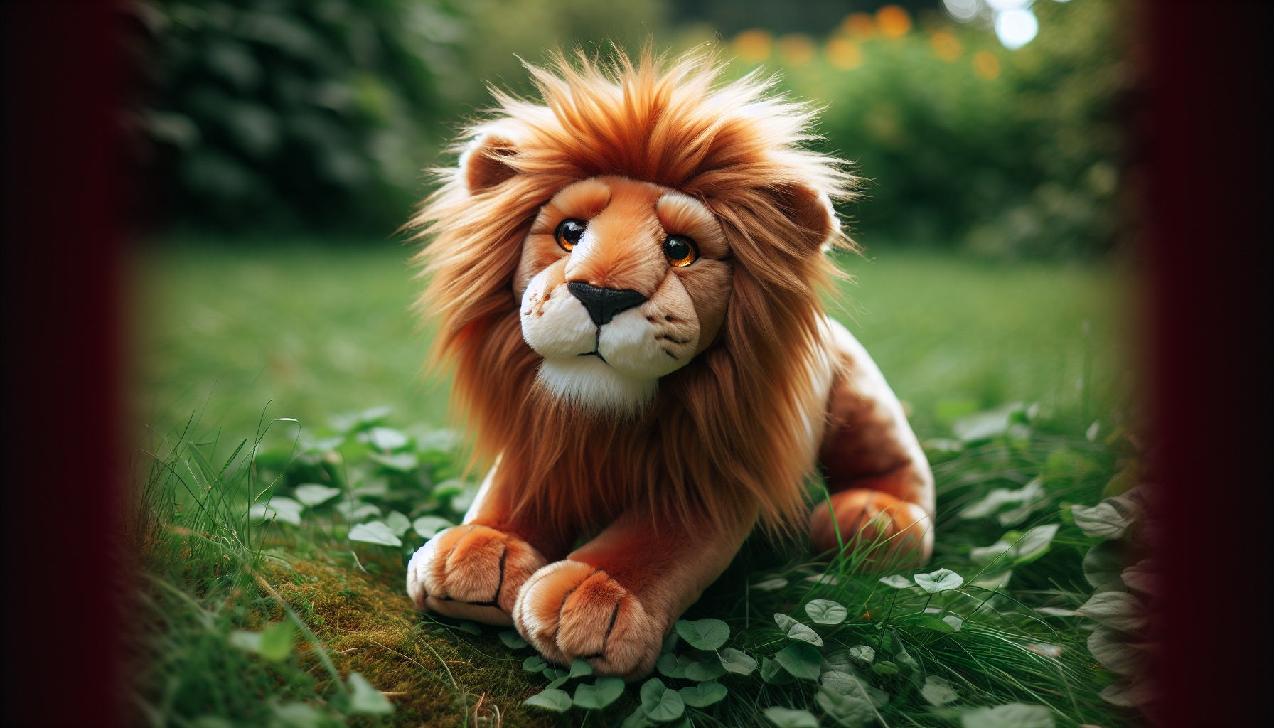 Realistic stuffed lion toy