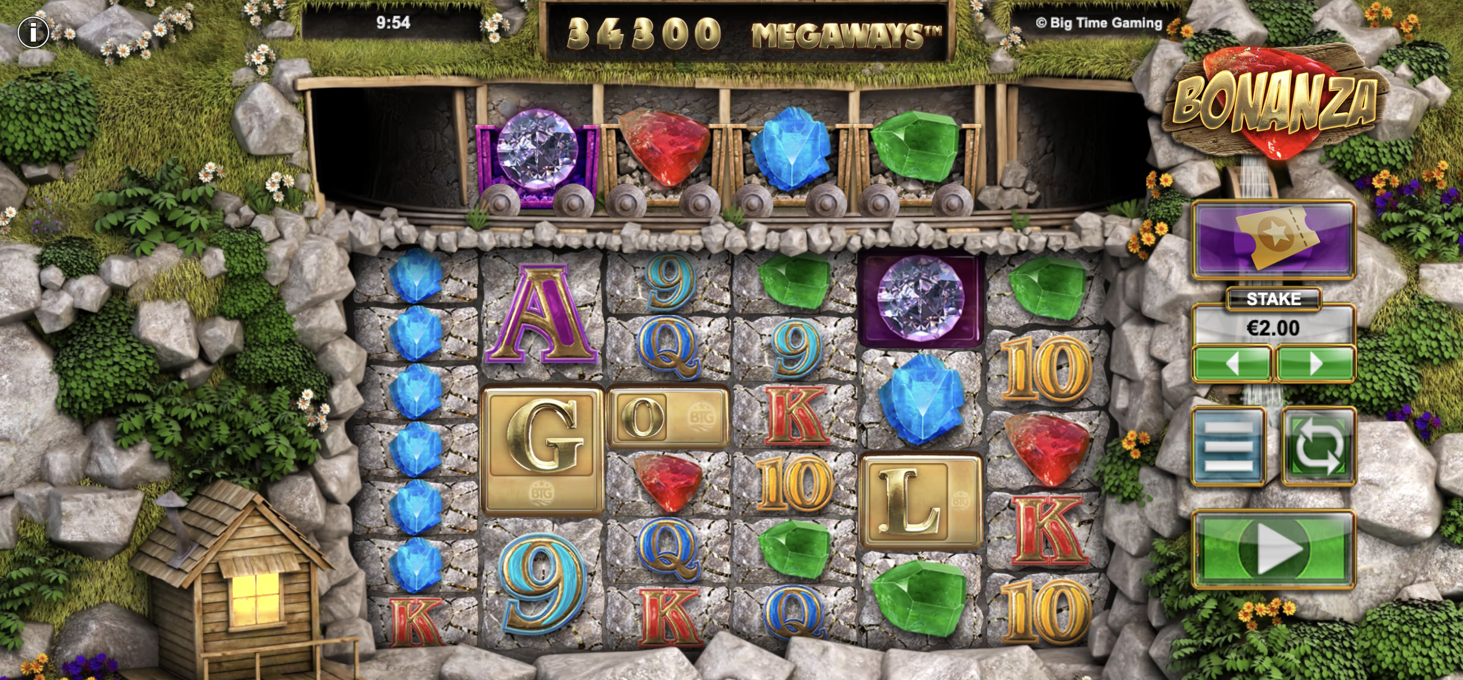 Bonanza Megaways slot från Big Time Gaming – populär Megaways slot med många hjul, symboler och upp till 117 649 vinstvägar på casino online