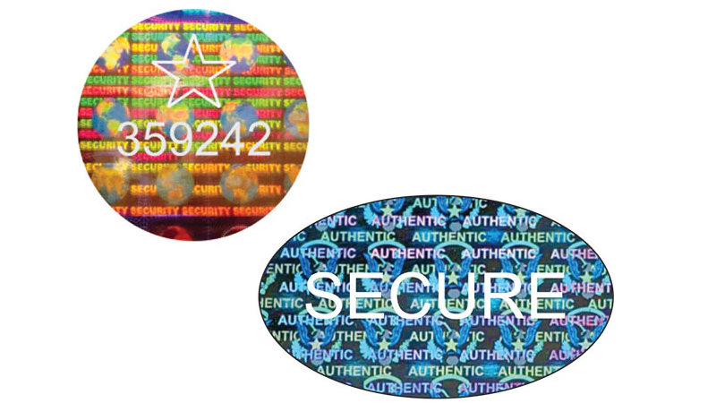 Customied holographic stickers with advanced security features