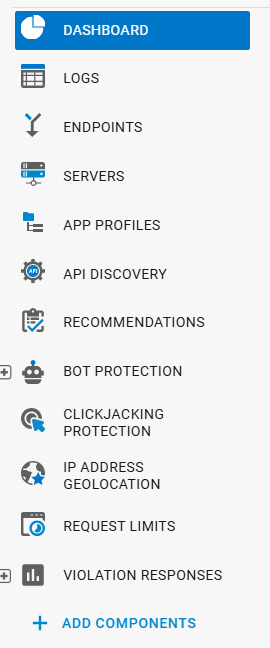menu of Barracuda waf, one of the top waf solutions