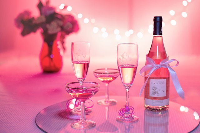 pink wine, champagne, party rental