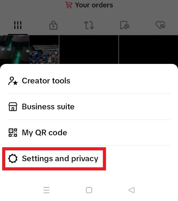 Tap settings and privacy.