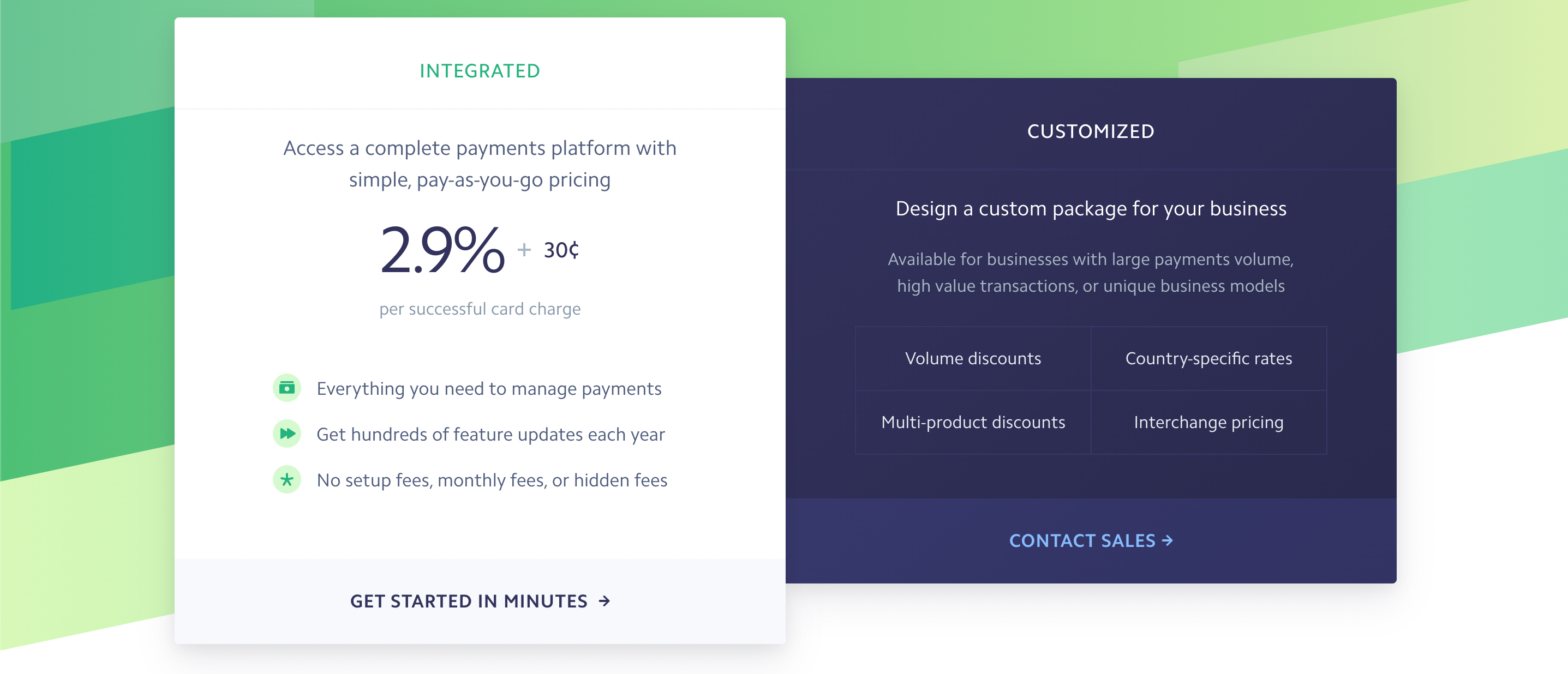 Pricing of Stripe. 