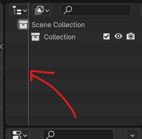 A screenshot showing splitting an area in blender 4.0