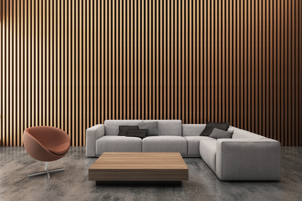 interior wood slat wall ideas for office