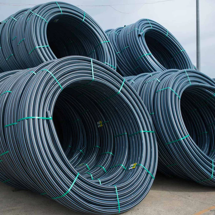 Rolls of metric polyethylene (PE) pipes