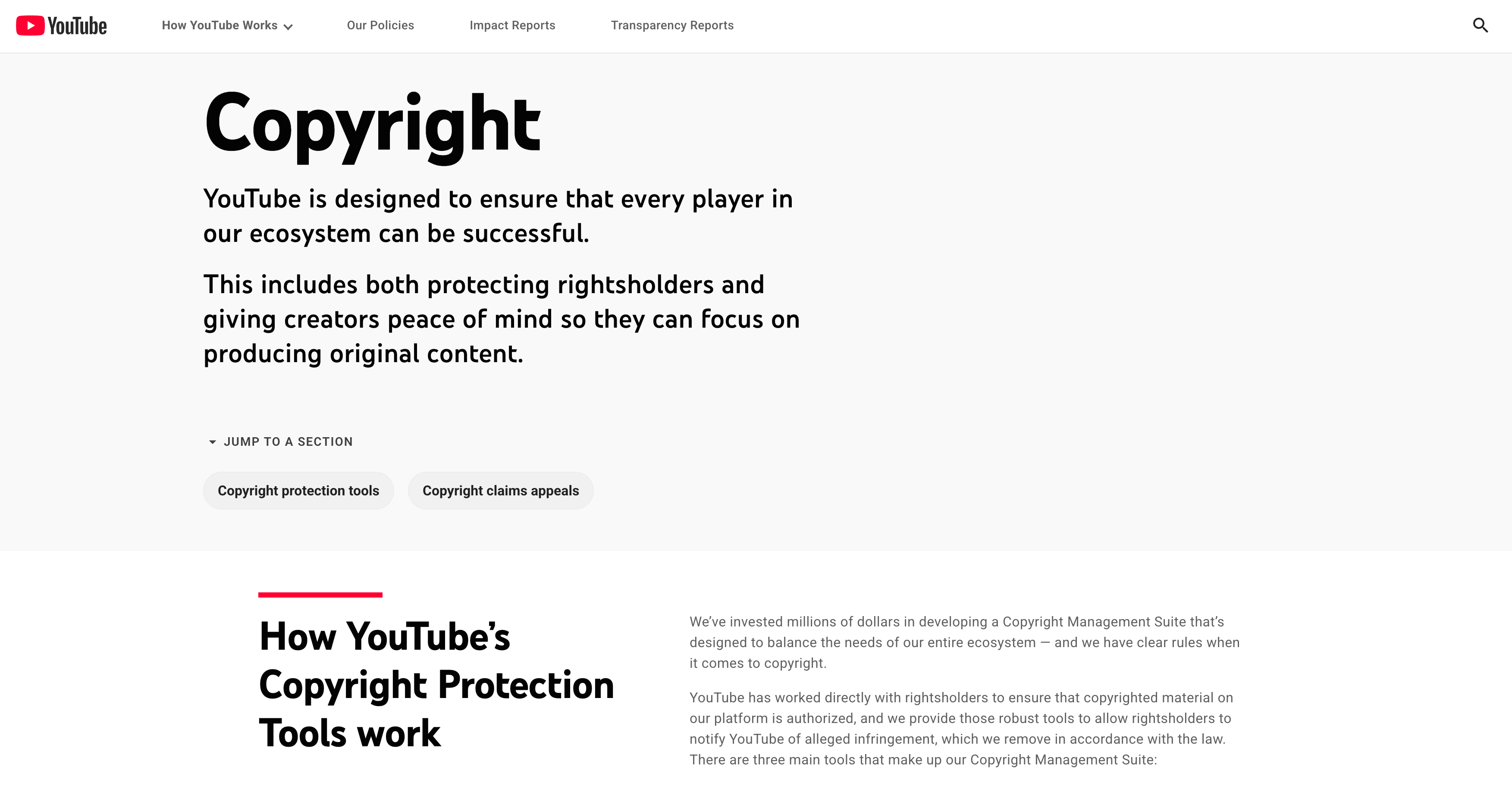Youtube copyright official website