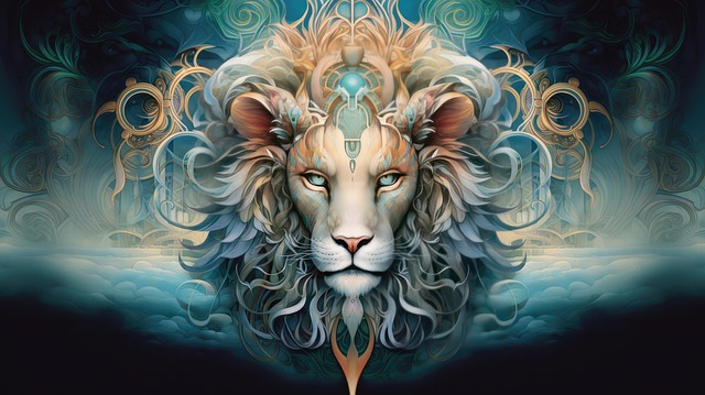 ai generated, lion, zodiac