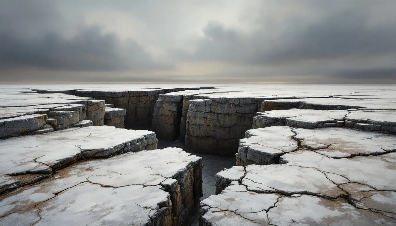 Vue de fissures dans une fondation à Québec, montrant des dommages visibles.