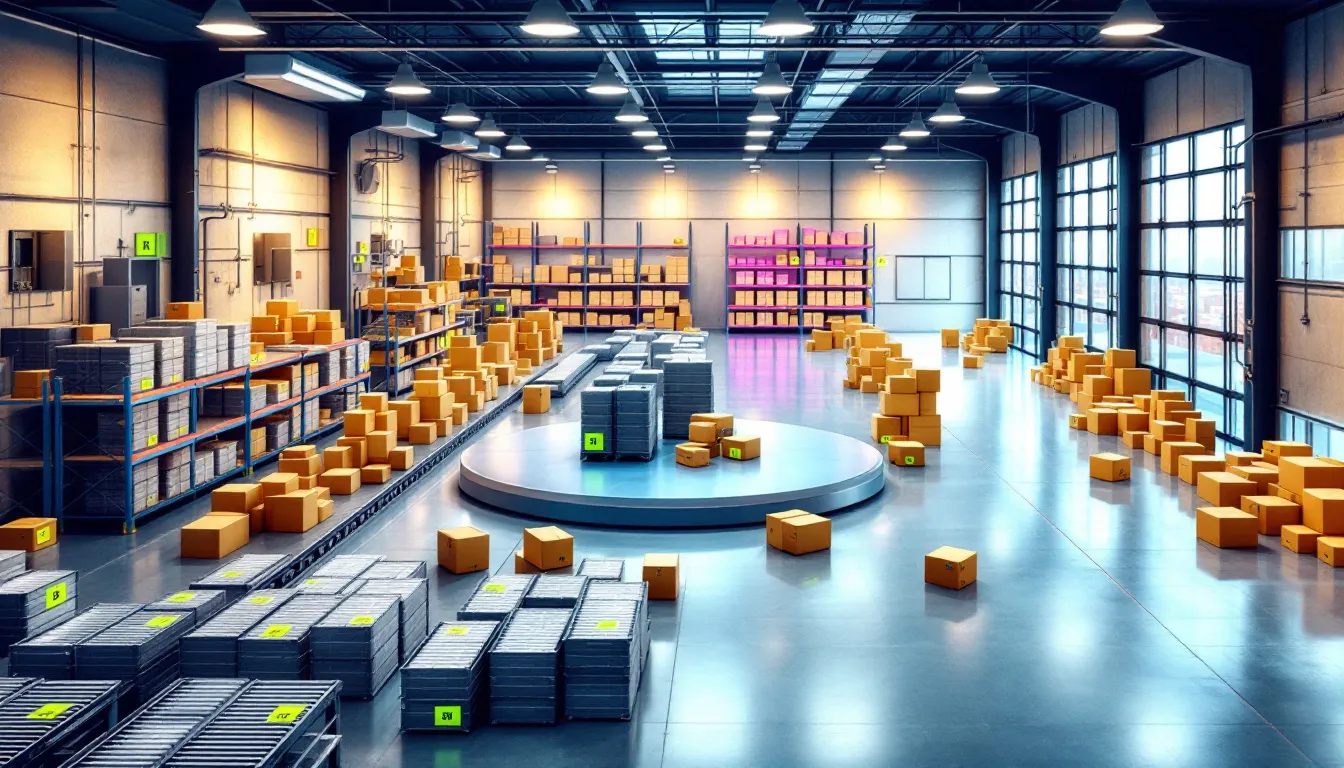 A well-organized warehouse layout designed for optimal operations.