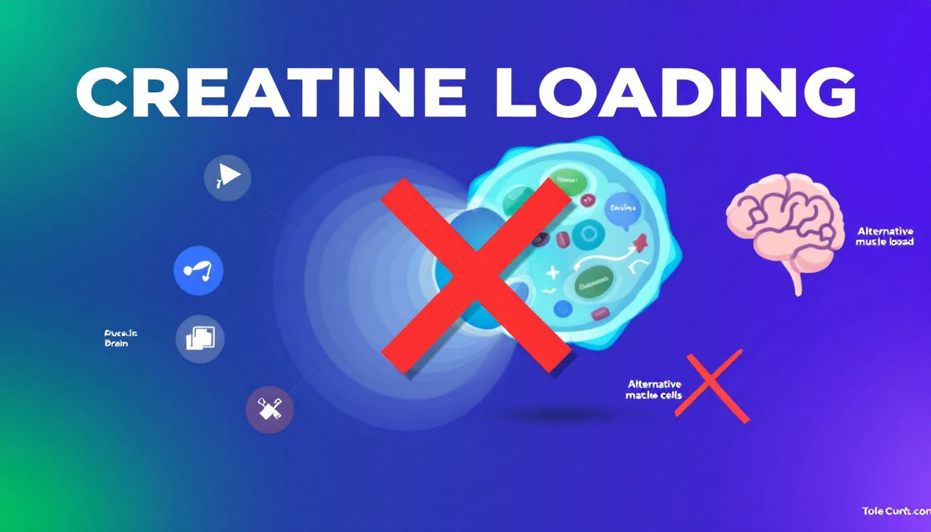 A chart comparing the necessity of creatine loading versus alternative methods.