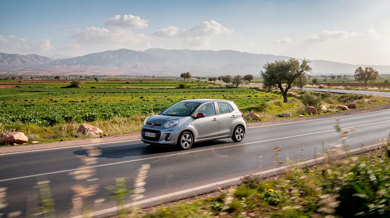 Auto huren Amizmiz: van Marrakech naar de uitlopers van de Atlas