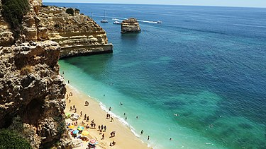 Algarve region in spring with its mild temperatures and sunny days