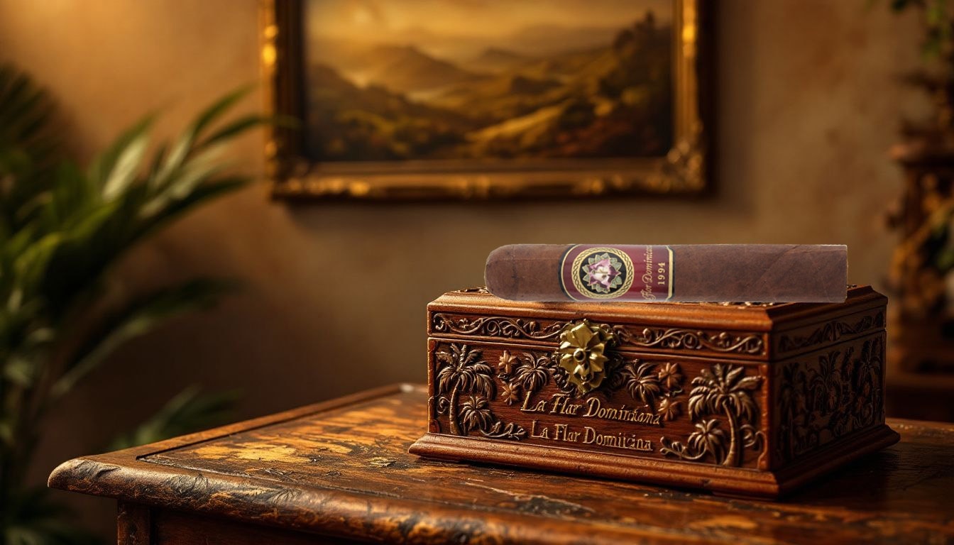 Award-winning La Flor Dominicana cigars on display.