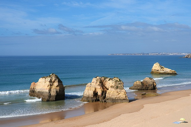 praia da rocha, beach, portugal