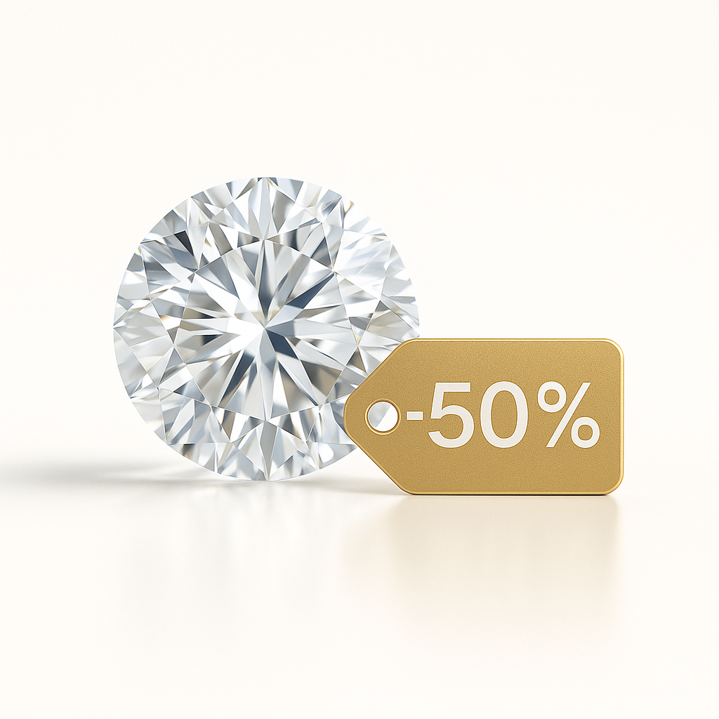 Deimantas su -50 % nuolaidą – mažiausia kaina rinkoje