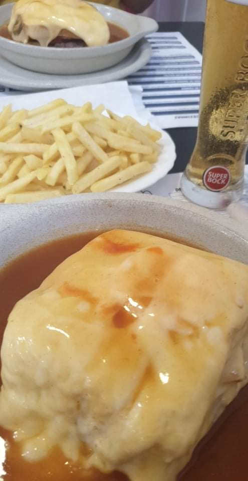 The Porto Sandwich the Francesinha is often served with French fries