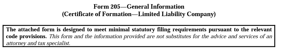 File Your Texas Certificate of Formation 