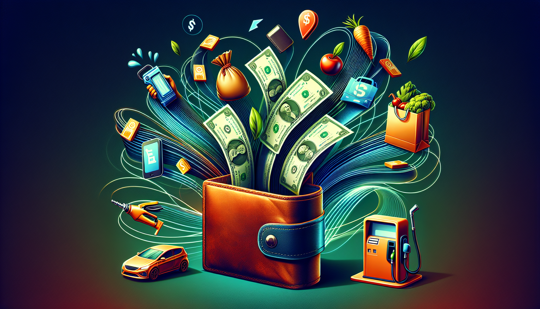 Cash back rewards illustration