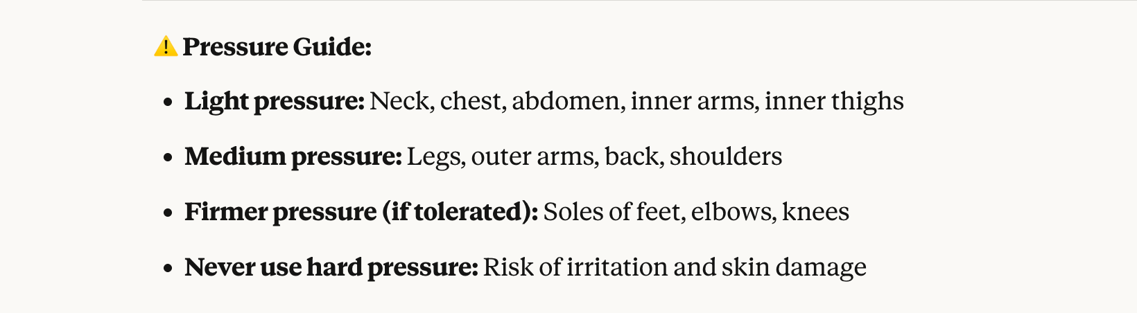 pressure guide dry brushing