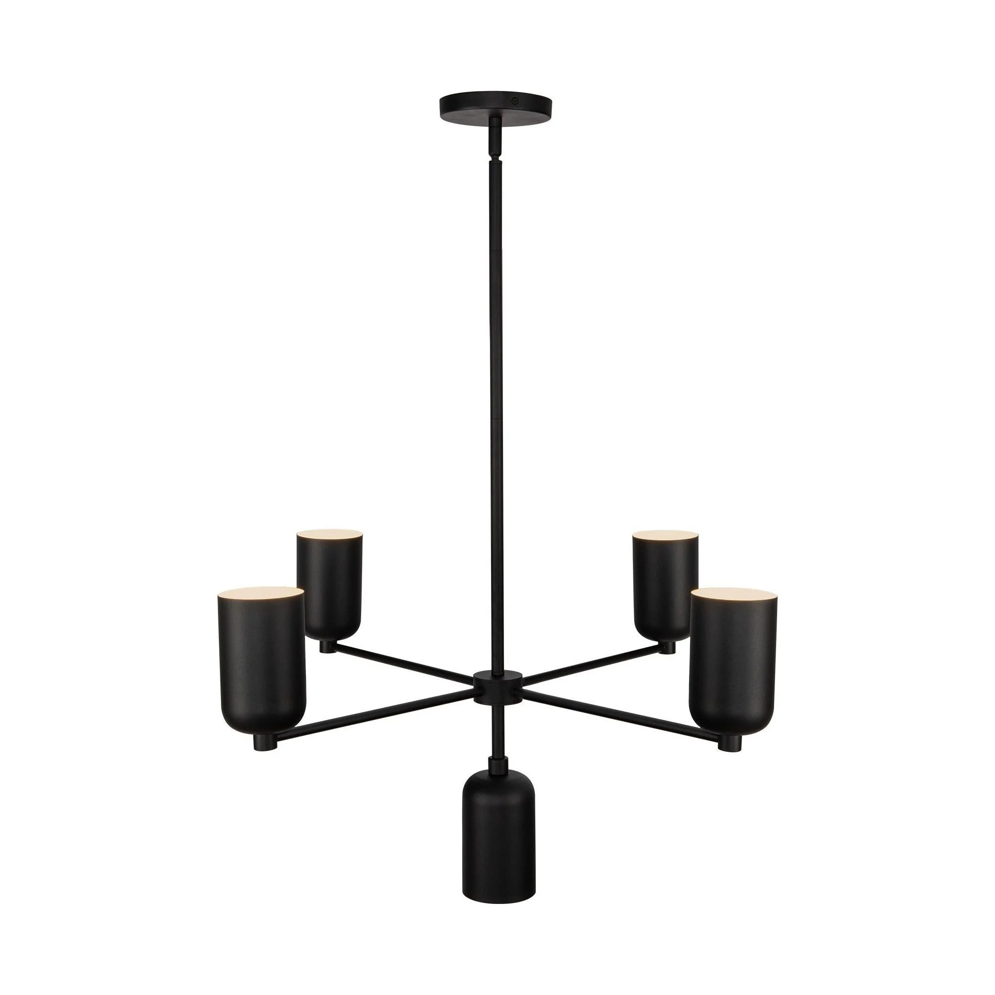 Nola 5-Light 31" Chandelier: Modern black chandelier