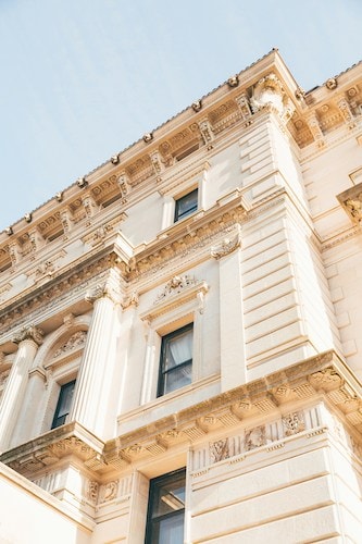 Outside of the Breakers on a glorious sunny day