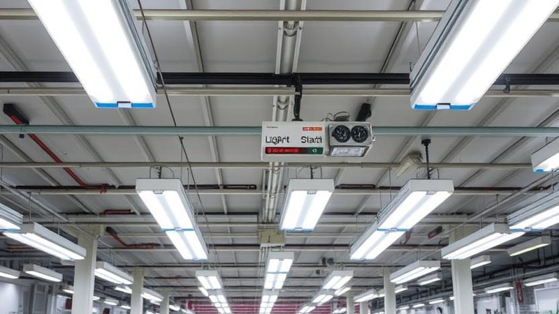 Fluorescent lights in commercial and industrial settings