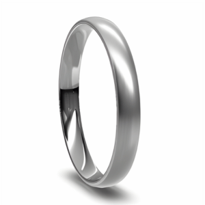 Klasikiniai platinos žiedai 3 mm - fashiongold.lt