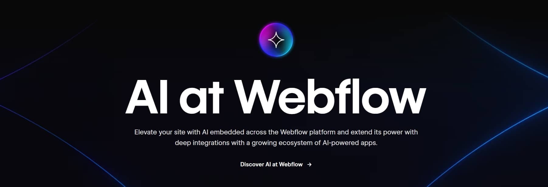 Webflow product landing page