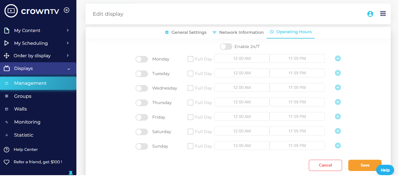 CrownTV Display Management