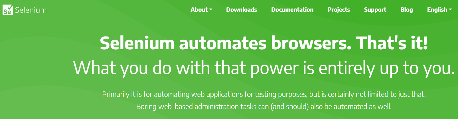Selenium - one of the best popular automation testing tools for web applications
