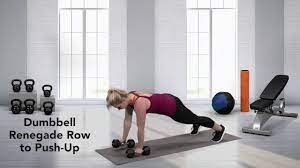 How to do a Dumbbell Renegade Row to Push-Up - YouTube