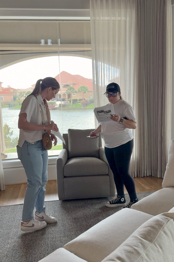 Two designers meeting on-site