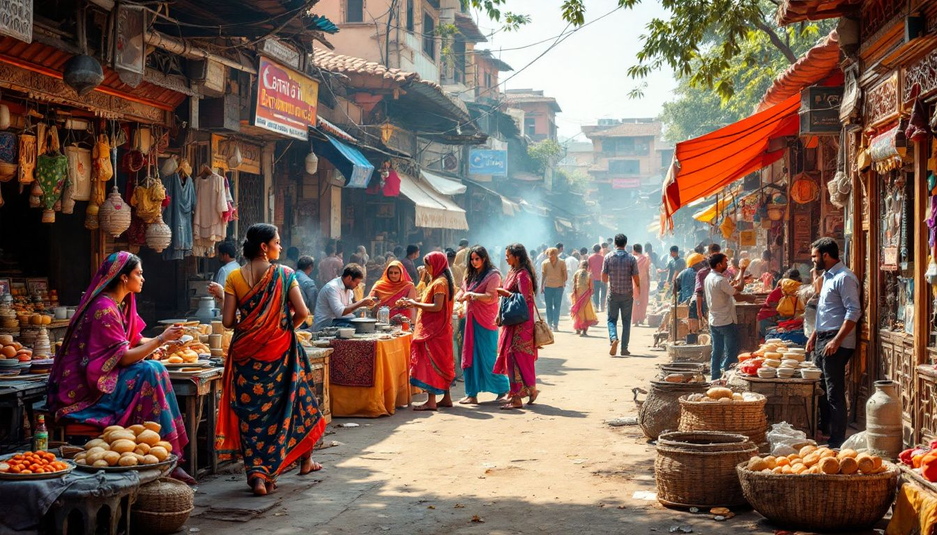 593c1bc5 13b4 493f a2ad a642d6fdb95d A vibrant market scene in Jharkhand showcasing local entrepreneurs and business activities.