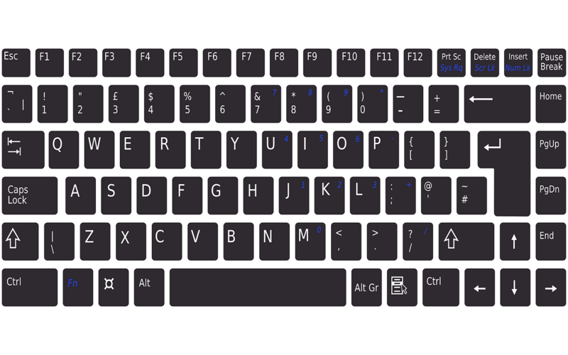 A standard keyboard