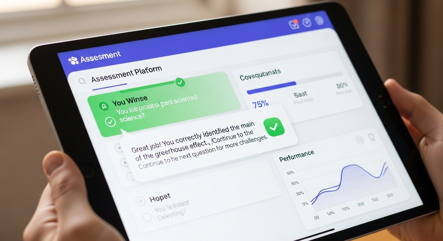 Digital assessment platform delivering instant, actionable feedback during learning.